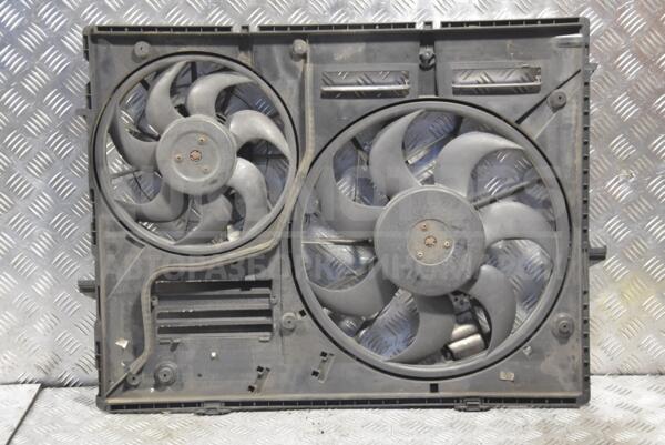 Вентилятор радиатора комплект 2 секции 7 лопастей+7 лопастей с диффузором VW Touareg 2002-2010 240302 7L0121203F
