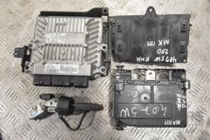 Блок управления двигателем комплект Peugeot 407 2.0hdi 2004-2010 9661835480 201611