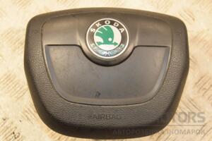 Подушка безопасности руль Airbag Skoda Fabia 2007-2014 5J0880201H 407695