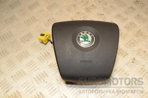 Подушка безопасности руль Airbag Skoda Fabia 2007-2014 5J0880201D 408724