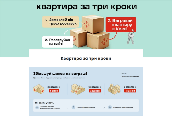 Беріть участь у розіграші квартири від Нової Пошти