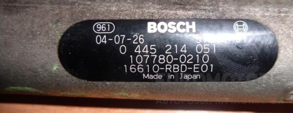 Паливна рейка Honda Accord 2.2CTDi (CL) 2003-2008 0445214051 4833 - 2