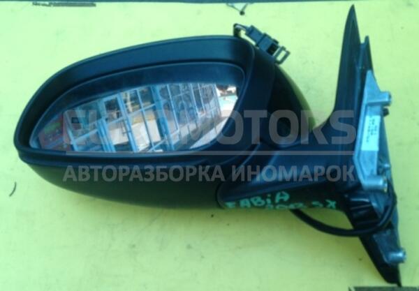 Зеркало левое электр 5 пинов Skoda Fabia 2007-2014 5j1857501CD 5004 euromotors.com.ua