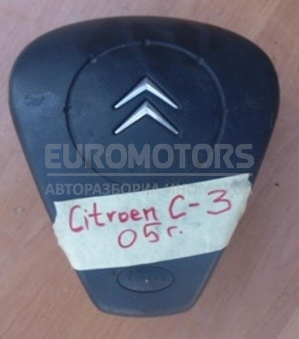 Подушка безпеки керма водійська Airbag 1 роз'єм Citroen C3 2002-2009 96380009VD 6710 euromotors.com.ua