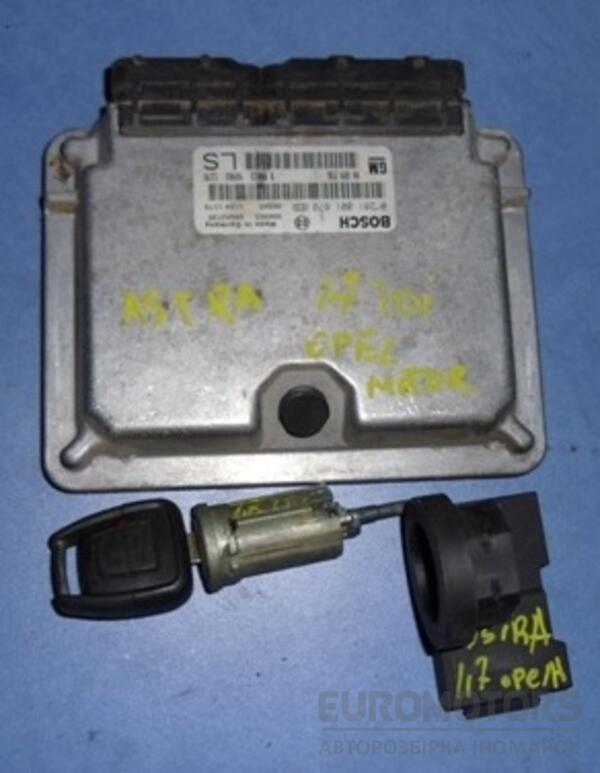 Блок управління двигуном комплект Opel Astra 1.7td (G) 1998-2005 0281001670 8137 - 2