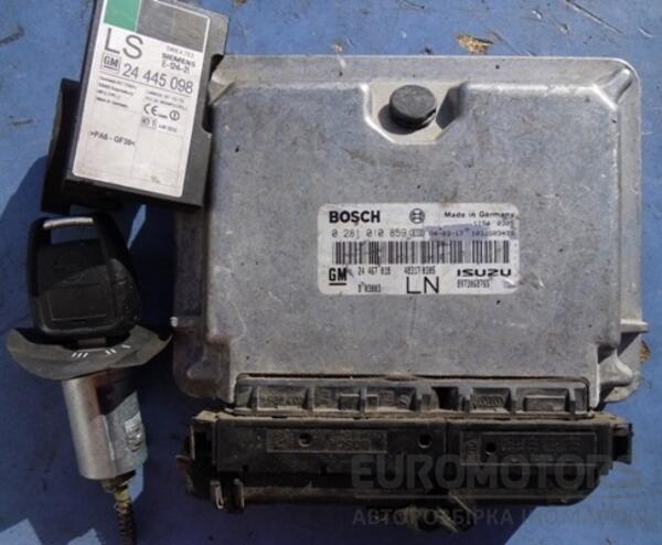 Блок управления двигателем комплект Opel Astra 1.7cdti (G) 1998-2005 0281010859 7448 - 4