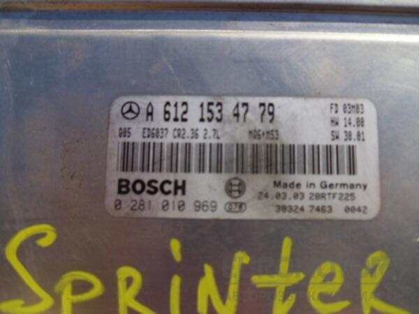Блок управления двигателем комплект 00- Mercedes Sprinter 2.7cdi (901/905) 1995-2006 0281010969 17430 - 2