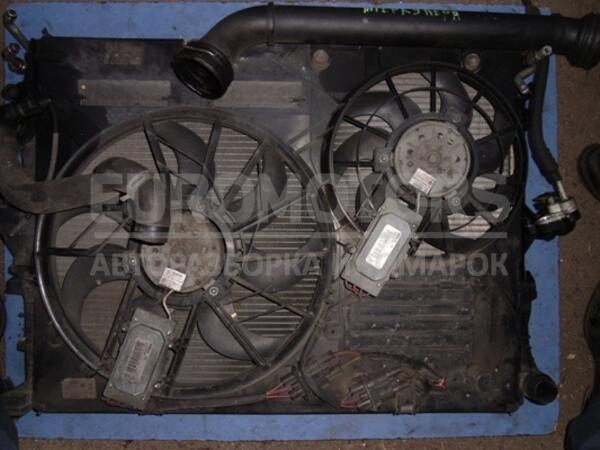 Вентилятор радіатора 2секціі комплект 9 лопатей 7лопастей 4піна VW Touareg 2.5tdi 2002-2010 7L00959445 18512  euromotors.com.ua
