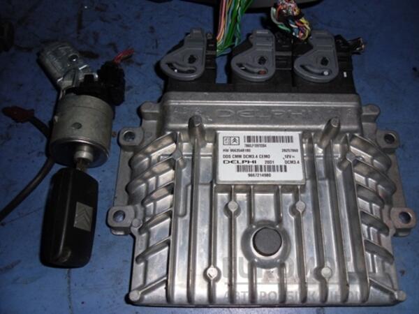Блок управління двигуном комплект Citroen C5 2.0hdi 2008-2017 hw9663548180 20868 - 2