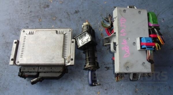 Блок управления двигателем комплект Fiat Doblo 1.9Jtd 2000-2009 0281011557 25638 - 2