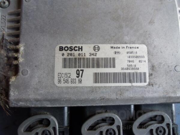 Блок управления двигателем комплект Citroen Jumpy 2.0jtd 1995-2007 0281011342 31326 - 2