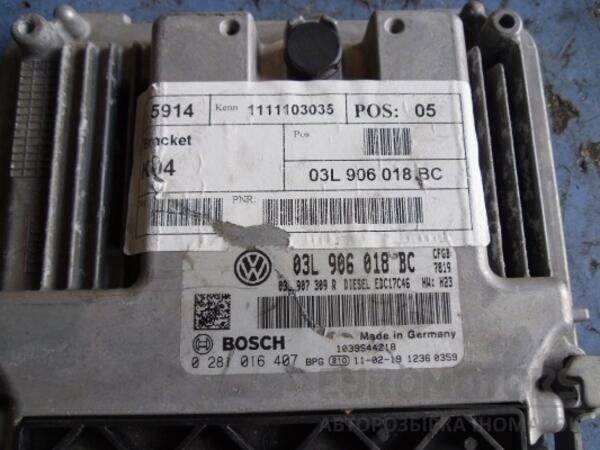 Блок управления двигателем VW Scirocco 2.0tdi 16V 2008-2017 0281016407 34707 - 2