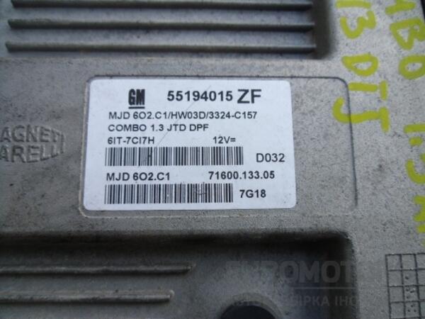 Блок управління двигуном комплект Opel Combo 1.3cdti 2001-2011 55194015 35143 - 2