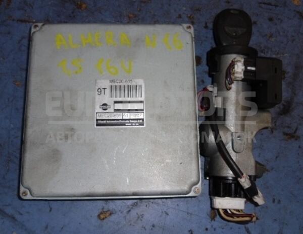 Блок управления двигателем комплект Nissan Almera 1.5 16V (N16) 2000-2006 MEC20605 35240 - 1