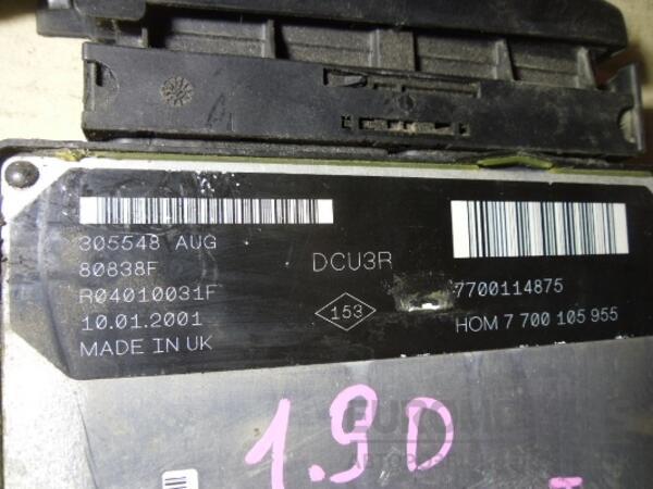 Блок управления двигателем Renault Kangoo 1.9D 1998-2008 R04010031F 39417 - 3