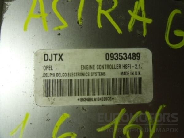 Блок управления двигателем Opel Astra 1.6 16V (G) 1998-2005 09353489 40139 - 2