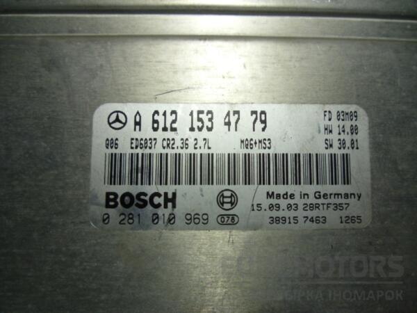 Блок управління двигуном комплект 00- Mercedes Sprinter 2.7cdi (901/905) 1995-2006 0281010969 41162 - 3