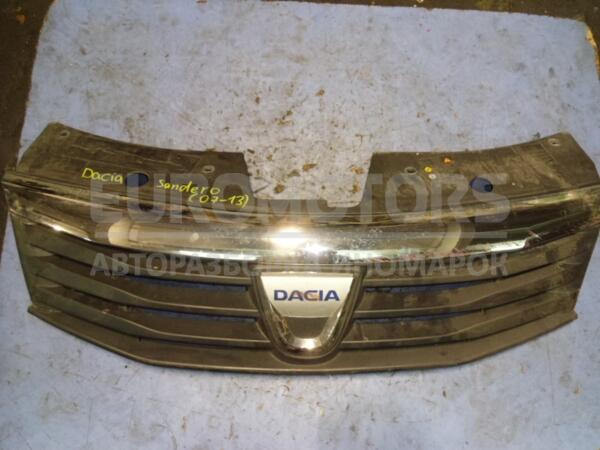 Решітка радіатора хром Dacia Sandero 2007-2013 8200735104 45652  euromotors.com.ua