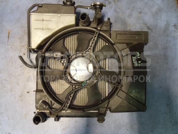 Вентилятор радіатора 7 лопатей комплект з дифузором 3піна Hyundai Getz 1.4 16V 2002-2010  47948-01  euromotors.com.ua