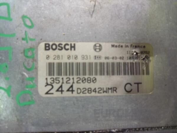 Блок управління двигуном комплект Citroen Jumper 2.8jtd 2002-2006 0281010931 48817 - 2