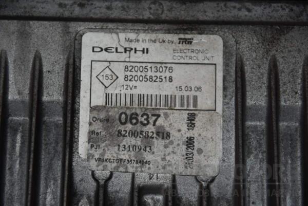 Блок управління двигуном комплект 05- Renault Kangoo 1.5dCi 1998-2008 8200513076 75914 - 2