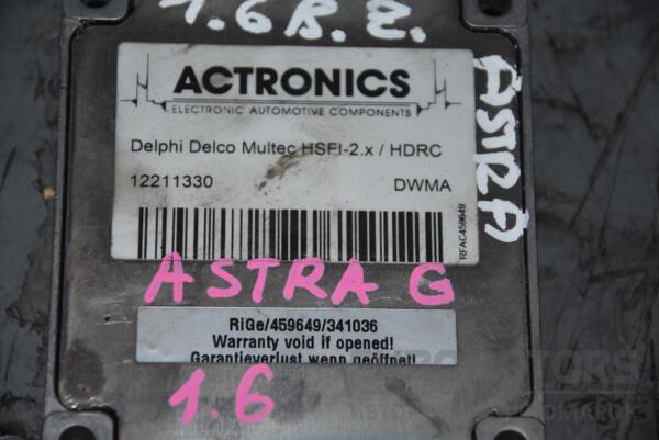 Блок управління двигуном комплект Opel Astra 1.6 16V (G) 1998-2005 12211330 78991 - 2