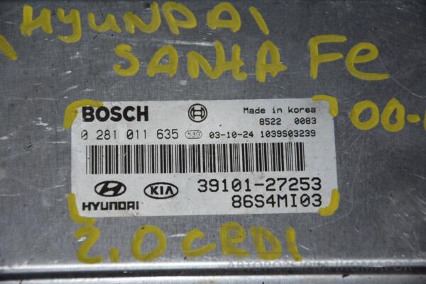 Блок керування двигуном Hyundai Santa FE 2.0crdi 2000-2006 0281011635 81629 - 2
