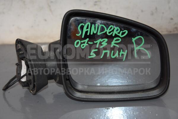 Зеркало правое электр 5 пинов Renault Sandero 2007-2013 8200497513 99406 - 1