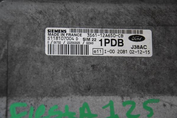 Блок керування двигуном Ford Fiesta 1.25 16V 2002-2008 3S6112A650CB 105932 - 2