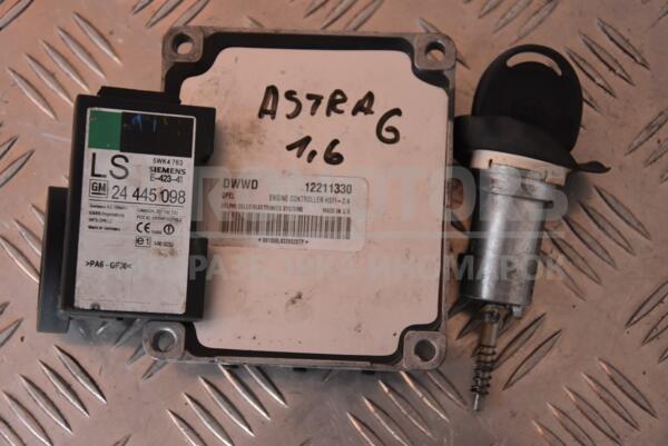 Блок управления двигателем комплект Opel Astra 1.6 16V (G) 1998-2005 12211330 114474 - 1
