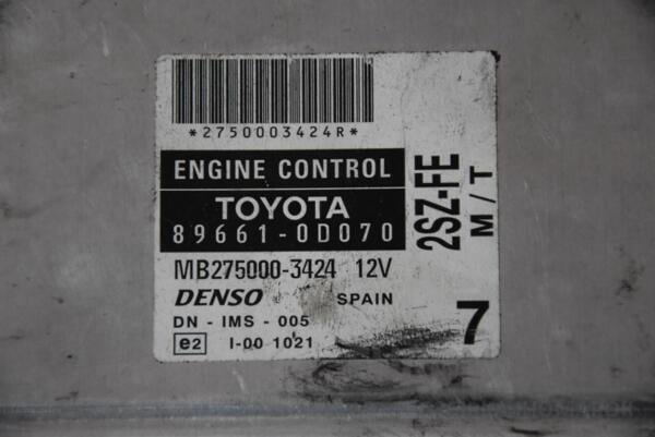 Блок керування двигуном Toyota Yaris 1.3 16V 1999-2005 896610D070 116726 - 2