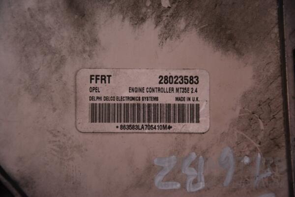 Блок управління двигуном комплект Opel Zafira 1.6 16V (B) 2005-2011 28023583 117245 - 2