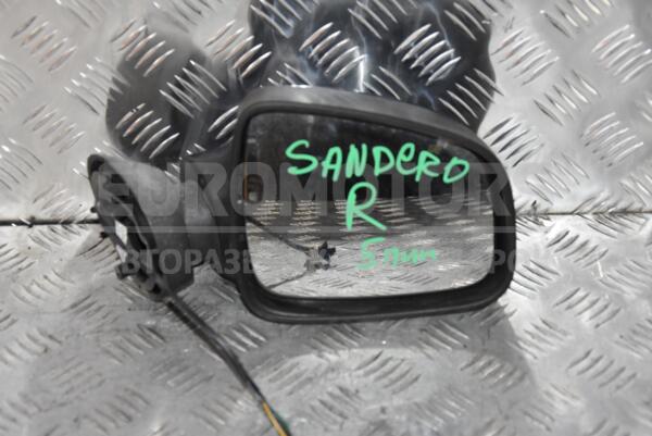 Зеркало правое электр 5 пинов Renault Sandero 2007-2013 8200497513 119895  euromotors.com.ua