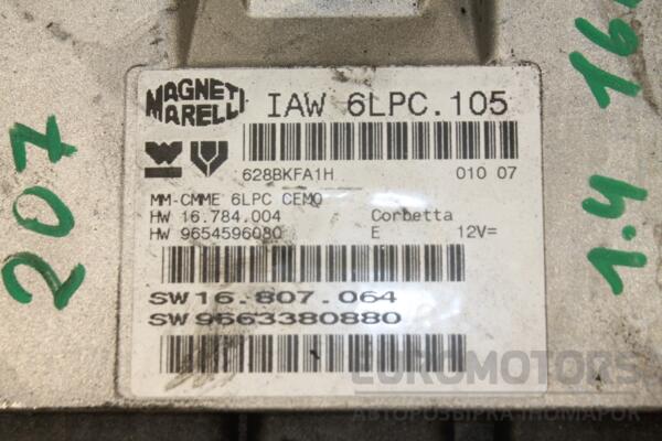 Блок управления двигателем Peugeot 207 1.4 16V 2006-2013 9654596080 131009 - 2