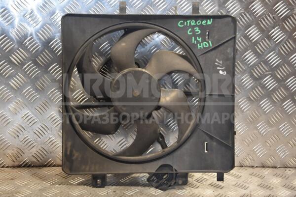 Вентилятор радіатора 6 лопатей з дифузором Citroen C3 1.4hdi 2002-2009 1831435016 128995  euromotors.com.ua