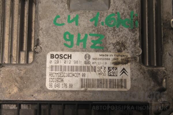 Блок управления двигателем Citroen C4 1.6hdi 2004-2011 0281012981 135153 - 2