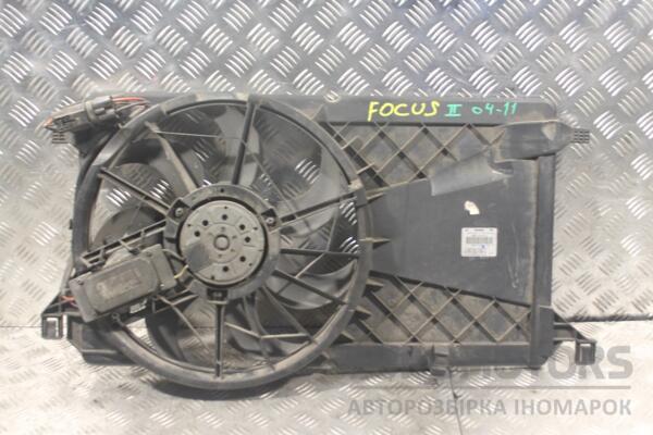 Вентилятор радиатора 7 лопастей 2 пина c диффузором Ford Focus (II) 2004-2011 3M518C607RG 135747 - 2