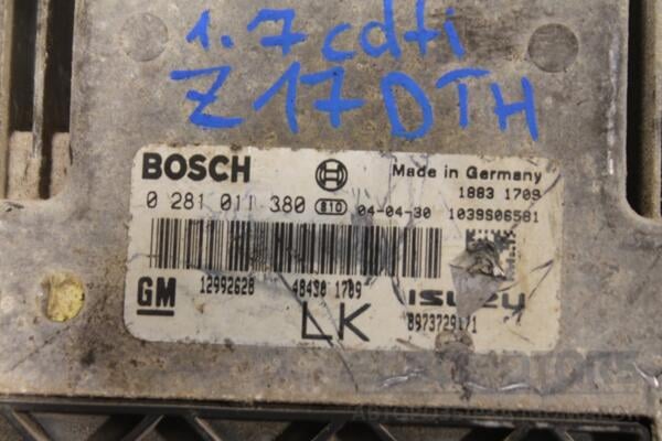 Блок управління двигуном Opel Astra 1.7cdti (H) 2004-2010 0281011380 139185 - 2