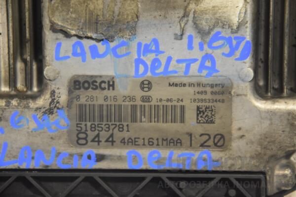 Блок керування двигуном Lancia Delta 1.6MJet 2008-2014 0281016236 147151 - 2