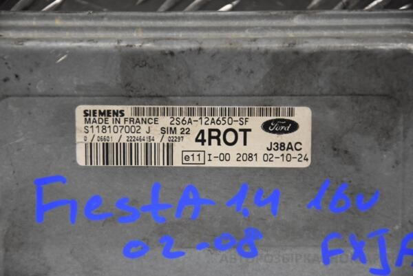 Блок управління двигуном Ford Fiesta 1.4 16V 2002-2008 2S6A12A650SF 147660 - 2