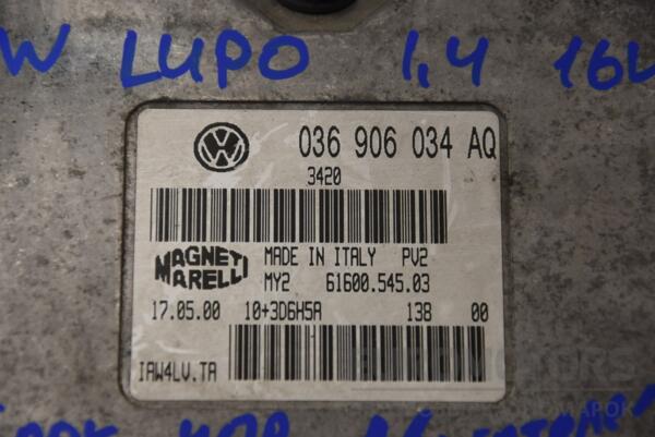 Блок управления двигателем VW Lupo 1.4 16V 1998-2005 036906034AQ 160847 - 2