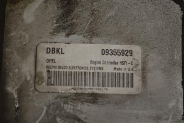 Блок управления двигателем комплект Opel Astra 1.6 16V (G) 1998-2005 09355929 156460 - 2