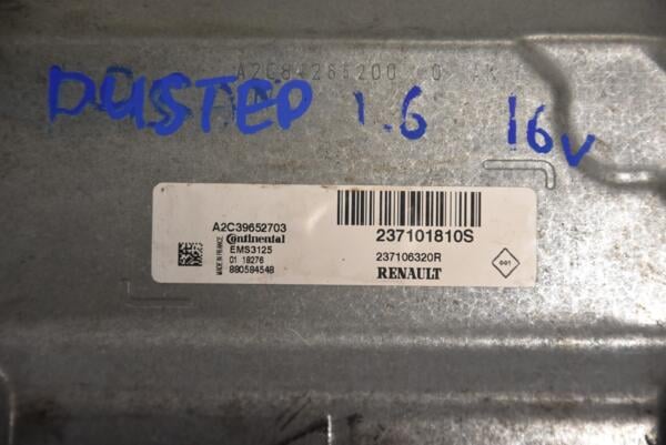 Блок керування двигуном Renault Duster 1.6 16V 2010 237101810S 166449 - 2