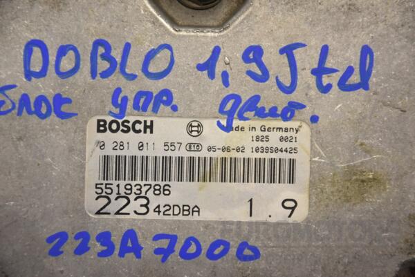 Блок управления двигателем Fiat Doblo 1.9jtd 2000-2009 0281011557 167468 - 2