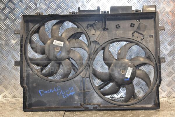 Вентилятор радиатора комплект 2 секции 9 лопастей 2 пина + 7 лопастей 2 пина с диффузором Peugeot Boxer 2.3Mjet 2006-2014 N5778002 168343  euromotors.com.ua
