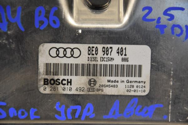 Блок управления двигателем Audi A4 2.5tdi (B6) 2000-2004 8E0907401 168479 - 2