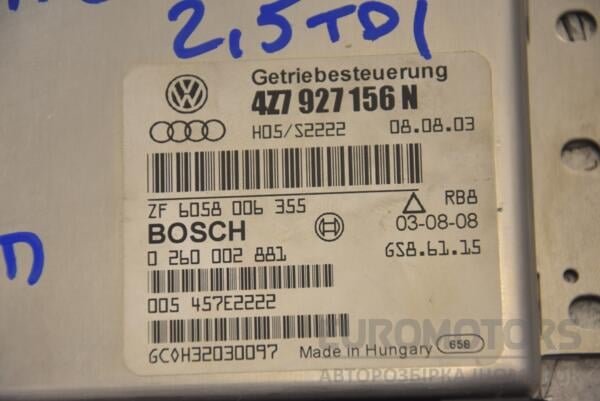 Блок управления АКПП Audi A6 2.5tdi (C5) 1997-2004 4Z7927156N 181454 - 2