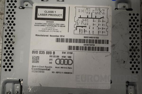 Магнитола штатная Audi A3 (8V) 2013-2020 8V0035889B 178518 - 3