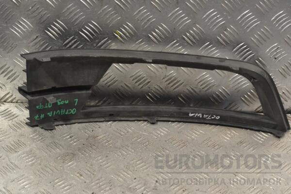 Накладка переднего бампера левая под ПТФ Skoda Octavia (A7) 2013-2020 5E0807681 193123 - 2