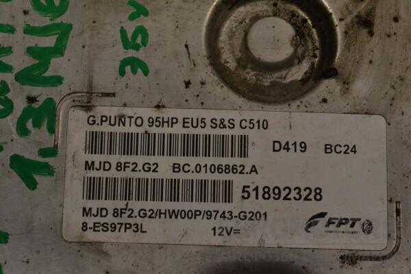 Блок управления двигателем Fiat Grande Punto 1.3MJet 2005 51892328 195678 - 2